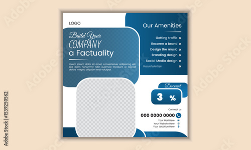 Creative Professional Social media post design with photo place holder