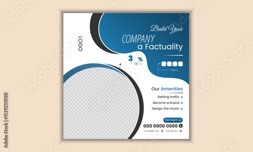 Creative Professional Social media post design with photo place holder