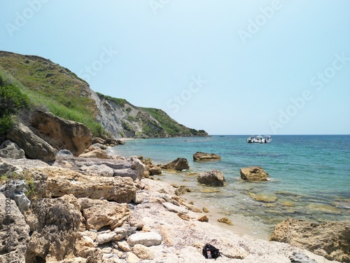 Fototapeta Naklejka Na Ścianę i Meble -  spiaggia dei calanchi, praialonga, crotone, calabria, italy