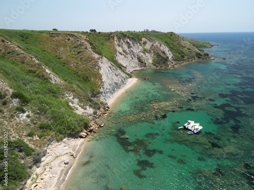 Fototapeta Naklejka Na Ścianę i Meble -  spiaggia dei calanchi, praialonga, crotone, calabria, italy