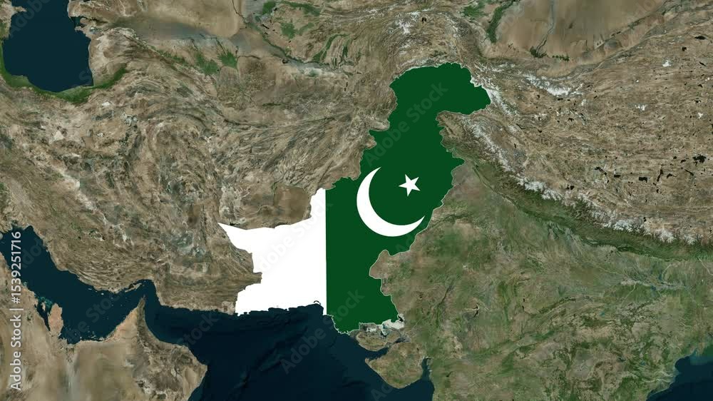Pakistan Map With National Flag Animation Zoom In 素材庫影片 | Adobe Stock