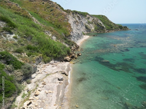 Fototapeta Naklejka Na Ścianę i Meble -  spiaggia dei calanchi, praialonga, crotone, calabria, italy