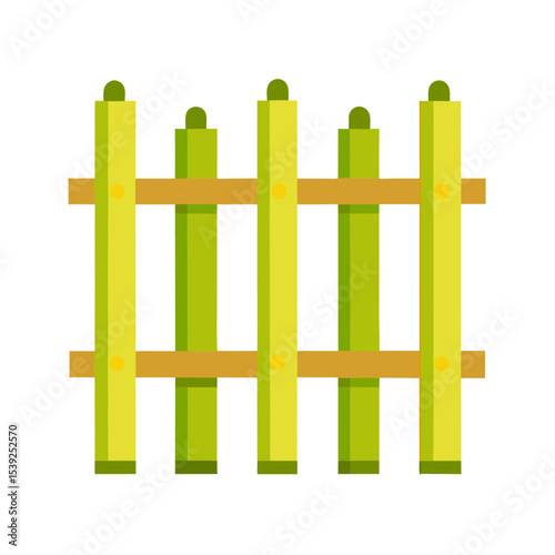 wooden fence isolated on white