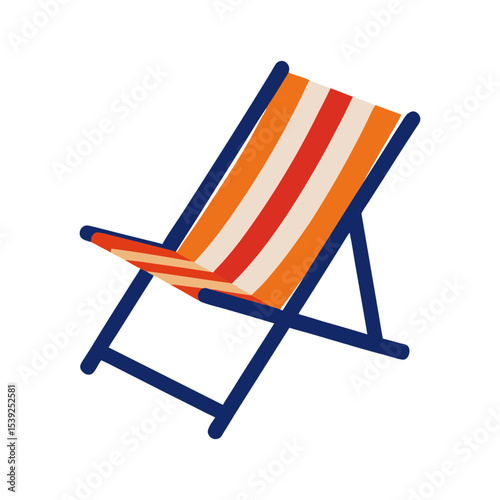 beach chair isolated on white background