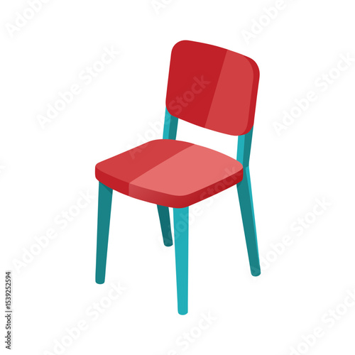 red chair isolated on white