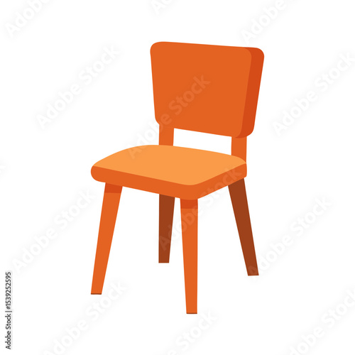 wooden chair isolated on white