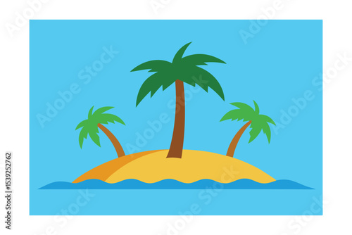 Tropical Island Paradise Palm Trees, Sandy Shores, and Azure Waters