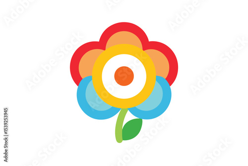 Vibrant Colorful Flower Design A Symbol of Spring and Renewal