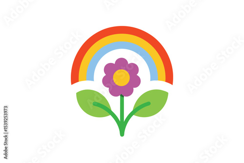 Vibrant Rainbow Flower A Symbol of Hope and Nature's Beauty