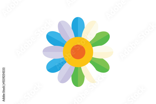Vibrant Colorful Flower Illustration A Stunning Floral Design