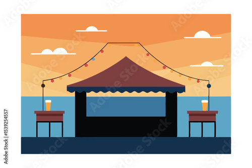 Beachfront Beer Garden Sunset Views and Refreshing Drinks