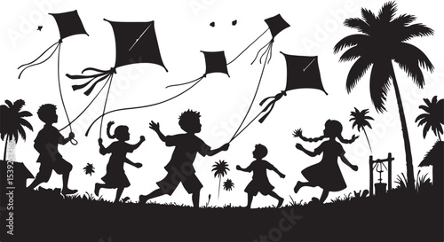 children playing with a key