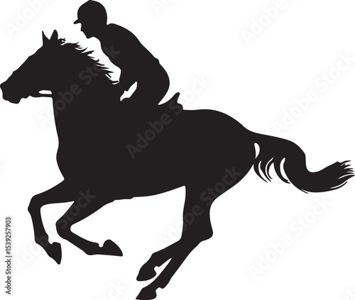 black horse silhouette