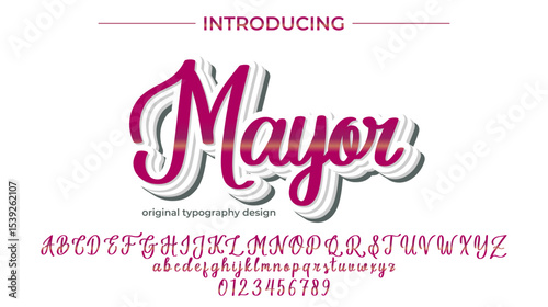 Mayor Font – Stylish Script Typeface with Bold Modern Brush Lettering
