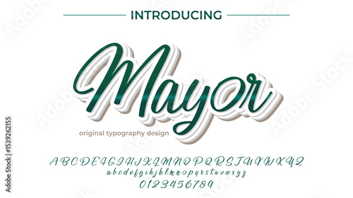Mayor Font – Stylish Script Typeface with Bold Modern Brush Lettering