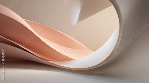 Curved Sand Dune Shapes in Muted Pastels