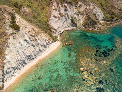 Fototapeta Naklejka Na Ścianę i Meble -  spiaggia dei calanchi, praialonga, crotone, calabria, italy