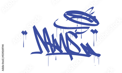 MANS graffiti tag style design