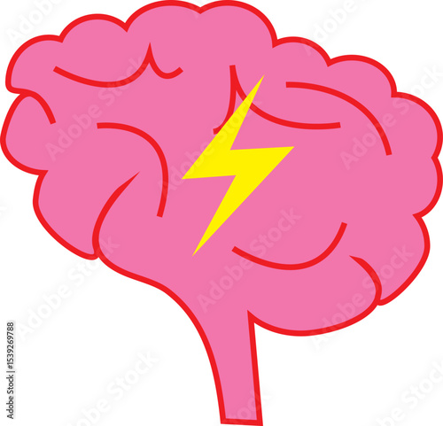 A vibrant graphic showcases the power of thought, with a stylized brain illuminated by a dynamic lightning bolt, symbolizing an "Aha!" moment.