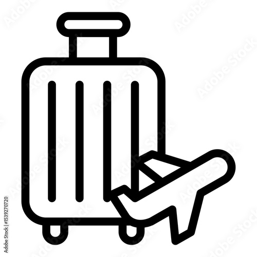 bus tour outline icon for city sightseeing service