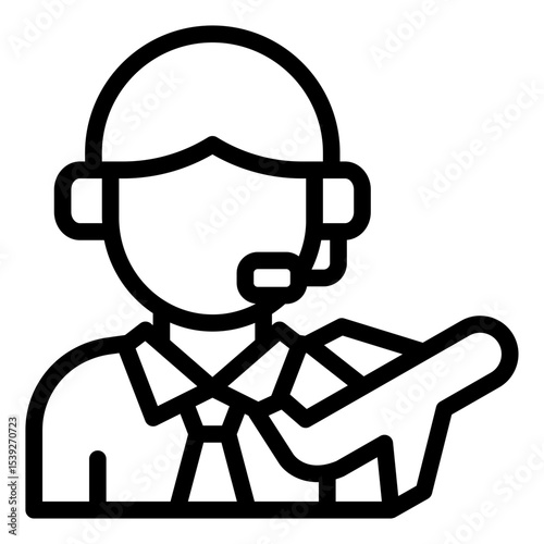 agent help outline icon for travel support service