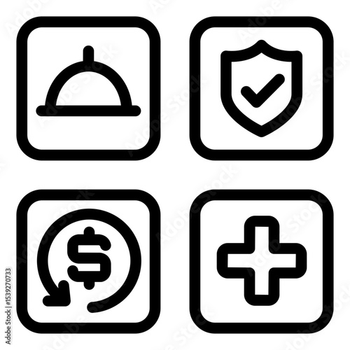 package option outline icon for travel add services
