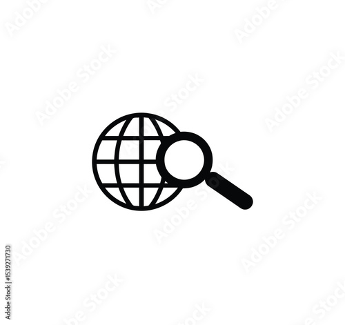 Search set of web icons in line style. Magnifying glass linear icon collection. Containing SEO, Digital marketing, data analysis, management, investigate, find and more.