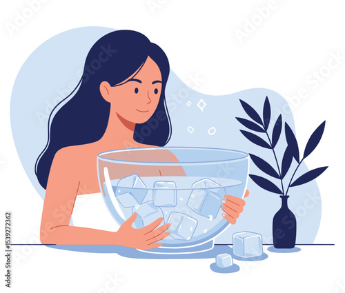 Ice Water for Skin Treatment