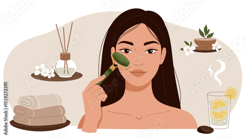 Jade Roller for Face Skincare