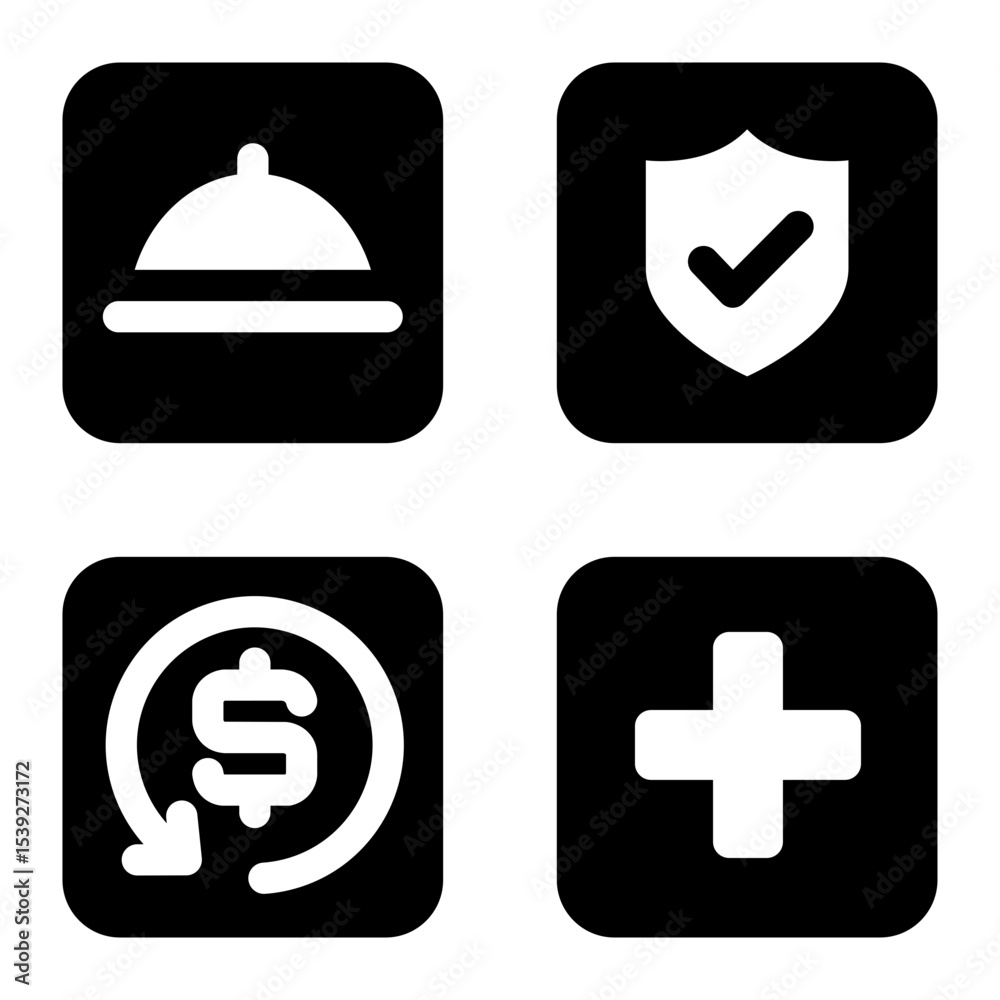 Obraz premium package option glyph icon for travel add services