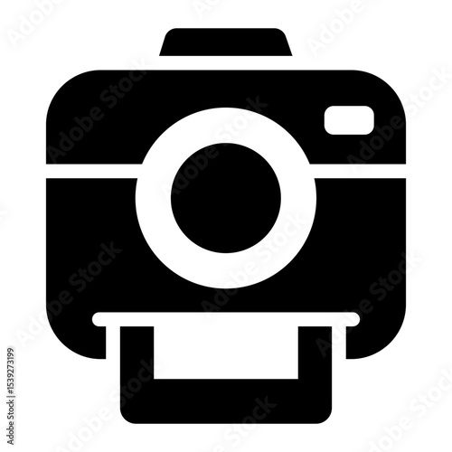 camera glyph icon for travel photo activity