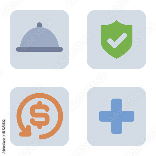 package option flat icon for travel add services