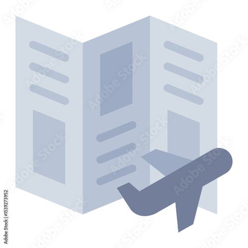 brochure flyer flat icon for travel promotion media