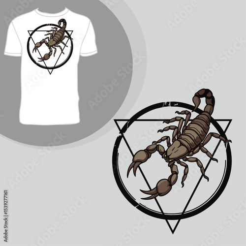 scorpion illustration. ready to print t-shirt design