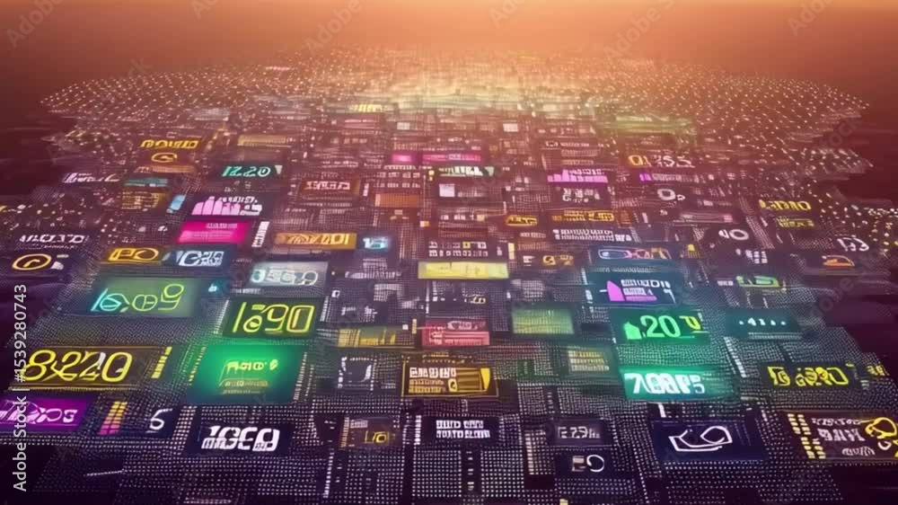 Mercado financeiro, dados e gráficos corporativo.