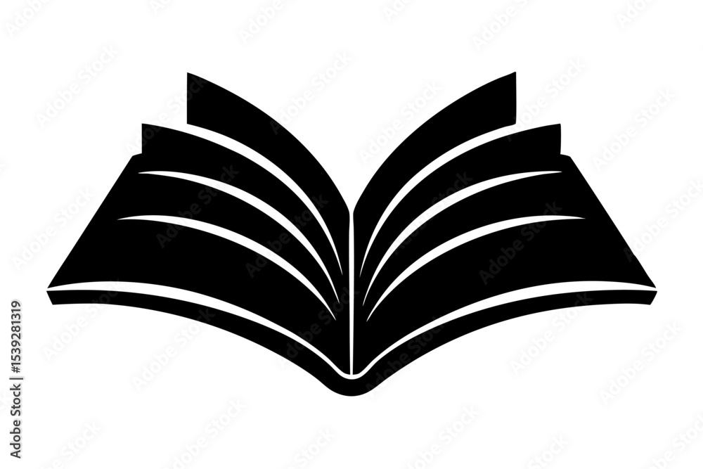 Isolated vector illustration of an open book, symbolizing education, knowledge, and learning Isolated vector illustration of an open book, symbolizing education, knowledge, and learning