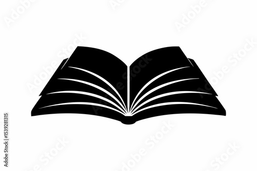 Open book with blank pages isolated on a white background for education and learning