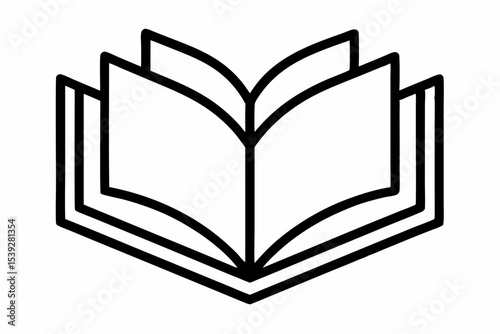 Open book with heart-shaped pages, symbolizing education and the love of reading