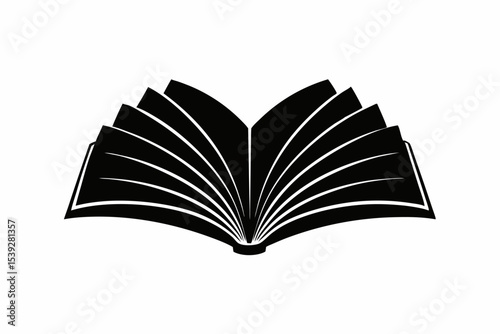 Open book with blank pages, perfect for education, literature, and isolated study, symbolizing knowledge and reading