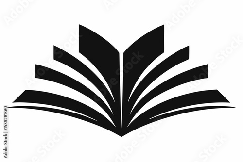 Vector illustration of an open book with blank pages, perfect for themes of education and learning