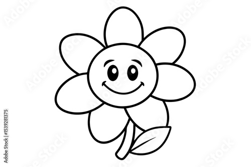 A cheerful, cute, pink bunny character illustration with flowers brings a happy, spring nature design