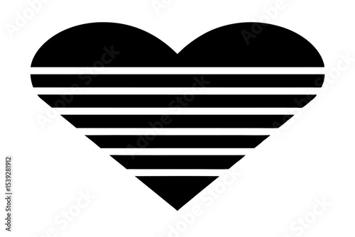 Romantic red heart vector illustration for Valentine's Day love and celebration card design