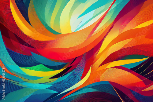 Modern Digital Art with Dynamic Flow and Gradient Colors