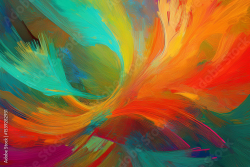 Modern Digital Art with Dynamic Flow and Gradient Colors