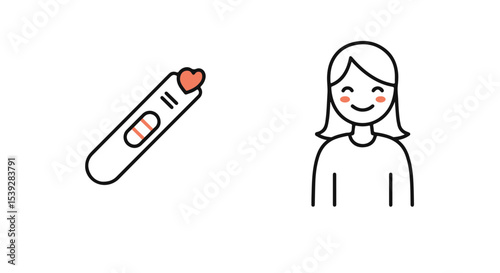 A happy woman celebrates a positive pregnancy test. 