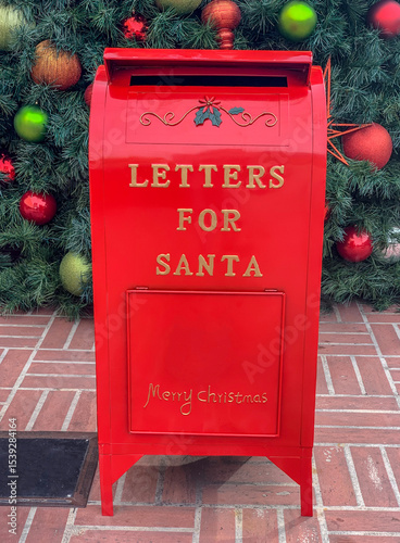 Letters for Santa Red Mailbox.