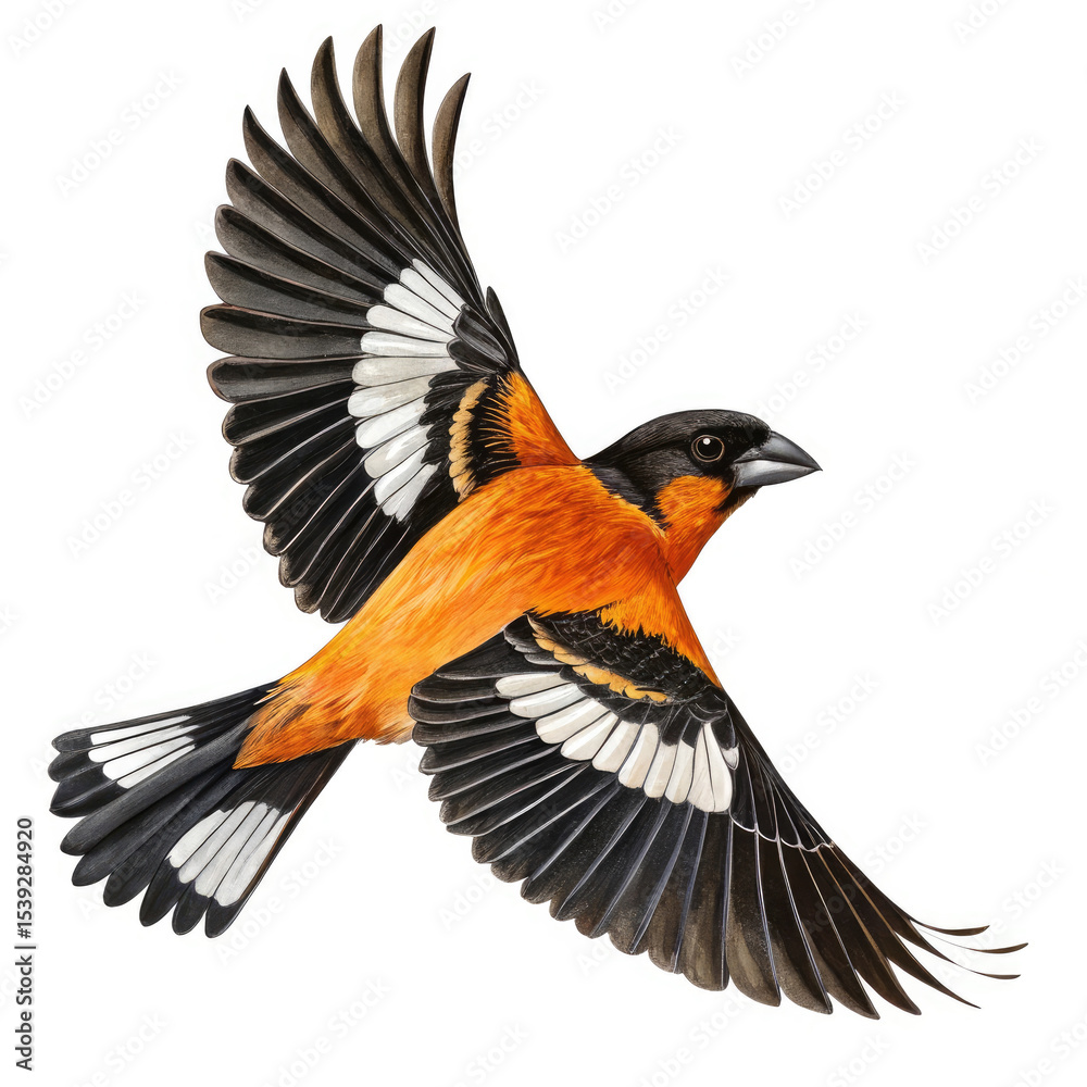 Obraz premium black winged blackbird isolated