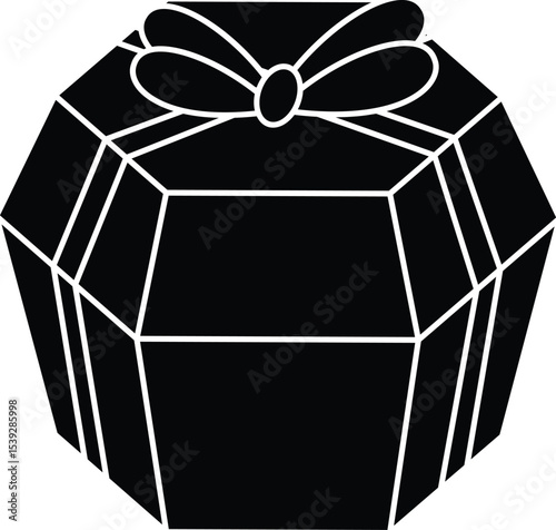 A gift box icon with a ribbon on top, symbolizing celebration, surprises, and generosity. Often used in digital messages to express gifting, joy, and special occasions