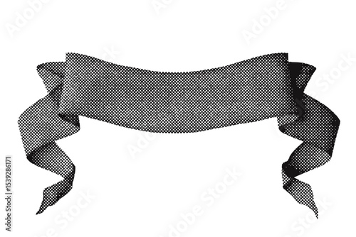 vintage scroll parchment banner halftone grunge vector design element