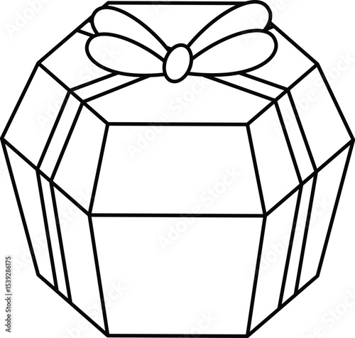 A gift box icon with a ribbon on top, symbolizing celebration, surprises, and generosity. Often used in digital messages to express gifting, joy, and special occasions